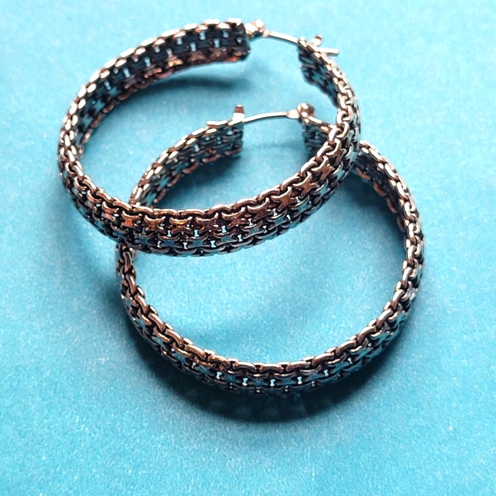 NORDSTROM | Silvertone Women Mesh Hoops
